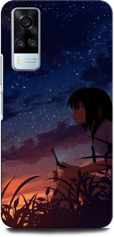 GRAFIQE Back Cover for Vivo Y51A V2031 ANIME GIRL, NIGHT SKY, NATURE, LOVE, ALONE GIRL  (Multicolor, Shock Proof)