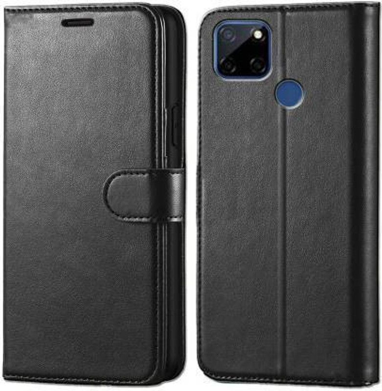 Urban Tech Flip Cover for Realme C12Flip Case | Magnetic Closure | Shock Proof Wallet Flip Cover  (Black, Magnetic Case, Pack of: 1)