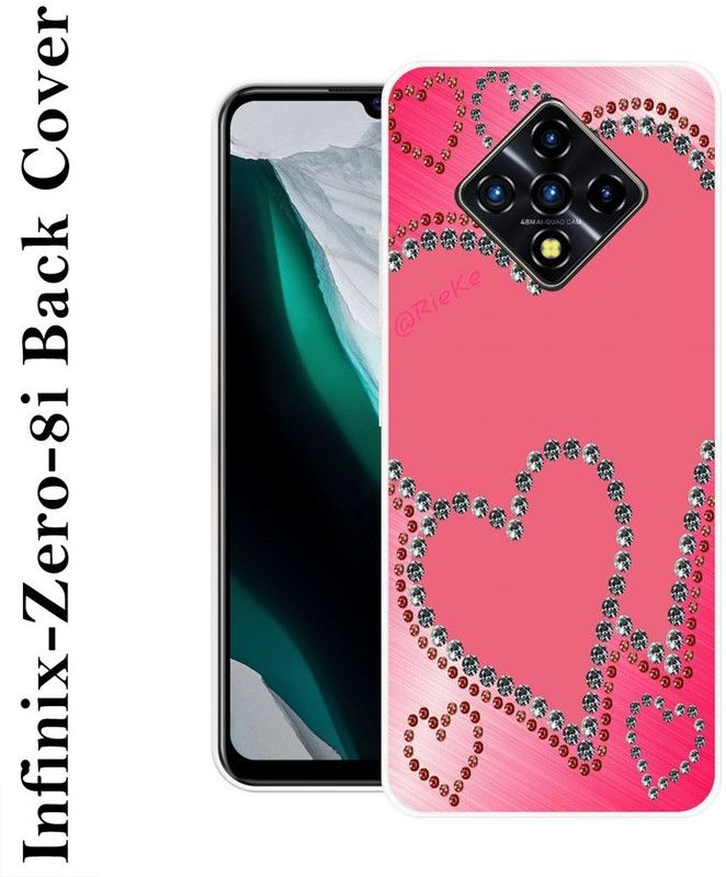 INDIALAND Back Cover for Infinix Zero 8i  (Pink, Silicon)