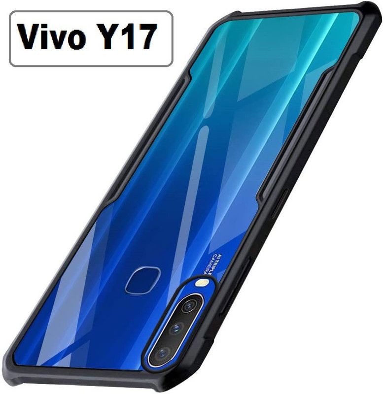 xykos Back Cover for Vivo Y17  (Black, Transparent, Grip Case)