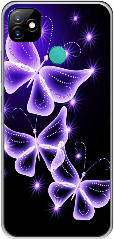 Pinkcity International Back Cover for Ital Vision1  (Black, Purple, Dual Protection, Silicon, Pack of: 1)