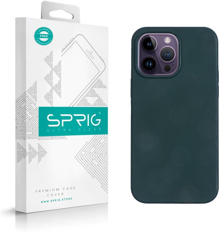 Sprig Liquid Silicone Back Cover for Apple iPhone 14 Pro Max, iPhone 14 Pro Max, 14 Pro Max  (Green, Shock Proof, Silicon, Pack of: 1)