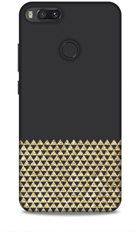Keviv Back Cover for Mi A1  (Black, Gold, 3D Case, Pack of: 1)