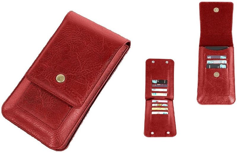 WHITBULL Pouch for IPhone 14 (6.1 Inch)  (Red, Holster, Pack of: 1)