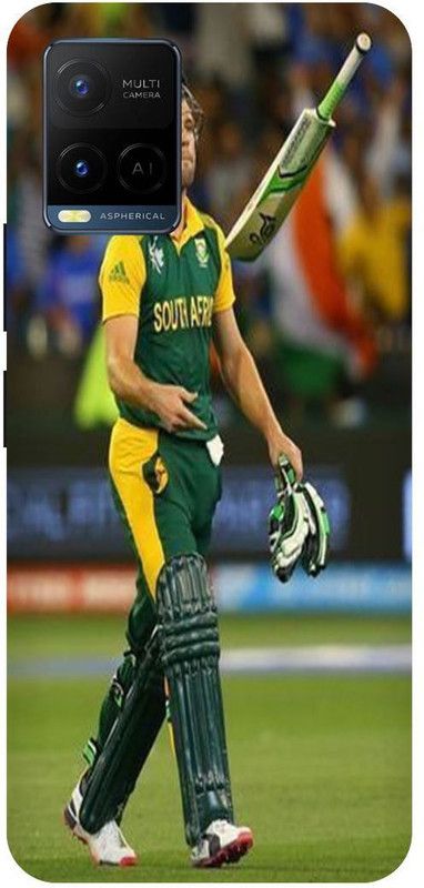 THE NARAYANA COLLECTIONS Back Cover for VIVO Y21A-2149-AB,DE,VILLIERS,AFRICAN,CRICKETER  (Multicolor, Hard Case)