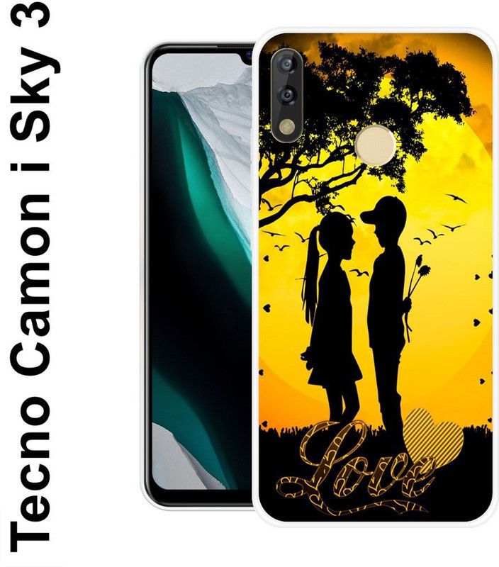 SUPER CASE Back Cover for Tecno Camon I Sky 3  (Black, Yellow, Silicon)