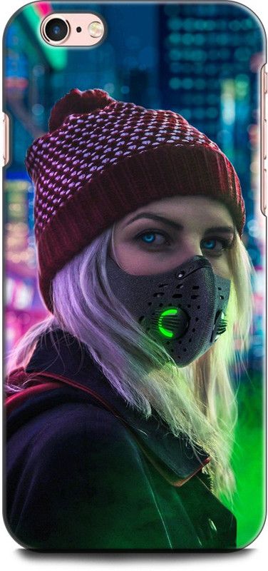 KEYCENT Back Cover for APPLE iPhone 6 GIRL, MASK, CUTE GIRL, ART, ANIME, RESPIRATOR, MASK GIRL  (Multicolor, Shock Proof, Pack of: 1)