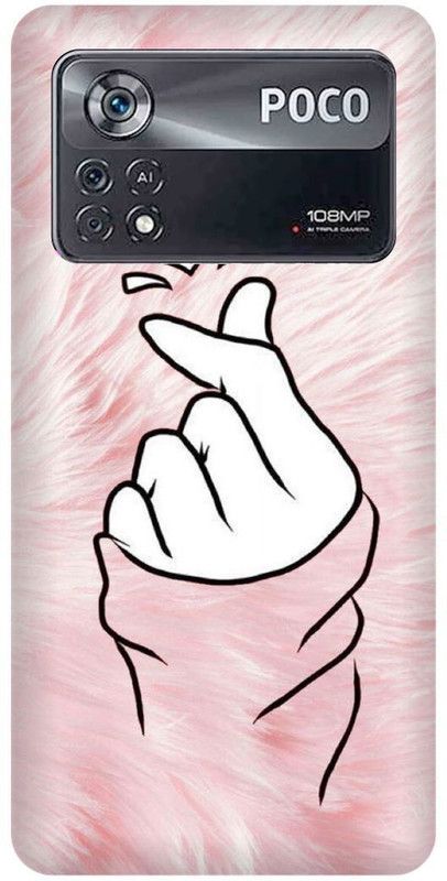 play fast Back Cover for POCO X4 Pro 5G, GIRL, HEART, PINK, HAND, TE AMO EN COREANO  (Multicolor, Hard Case, Pack of: 1)