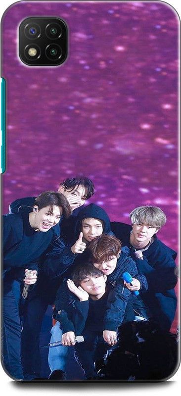 KEYCENT Back Cover for POCO C3 HEARTBEAT, BTS, BANGTAN, BEAT, HEART, KPOP, WORLD, MUSIC  (Multicolor, Pack of: 1)