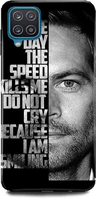 MP ARIES MOBILE COVER Back Cover for SAMSUNG Galaxy F12, paul walker fast& furious  (Multicolor, Hard Case, Pack of: 1)