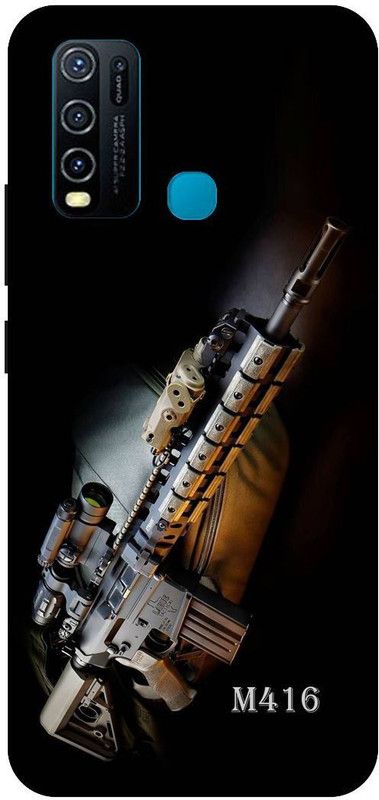 SSMORYA Back Cover for Vivo Y30 ,M416 Gun PUBG Multicolour Printed  (Multicolor, Shock Proof, Pack of: 1)