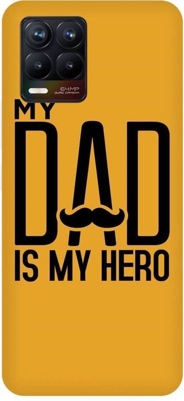 URCHIN Back Cover for Realme 8 my dad is my hero, MY Dad, I love My Dad, Mom And Dad, mom dad, Love, Parents  (Multicolor, Shock Proof, Pack of: 1)