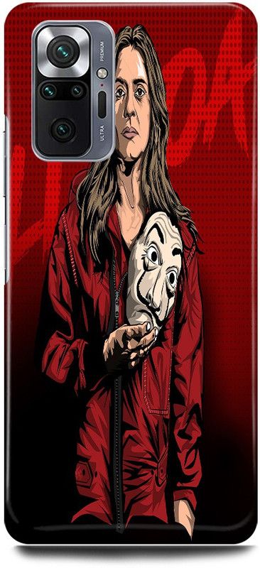 JUGGA Back Cover for Redmi Note 10 Pro, LISBOA, MONEY, HEIST, ACTRESS  (Red, Hard Case, Pack of: 1)