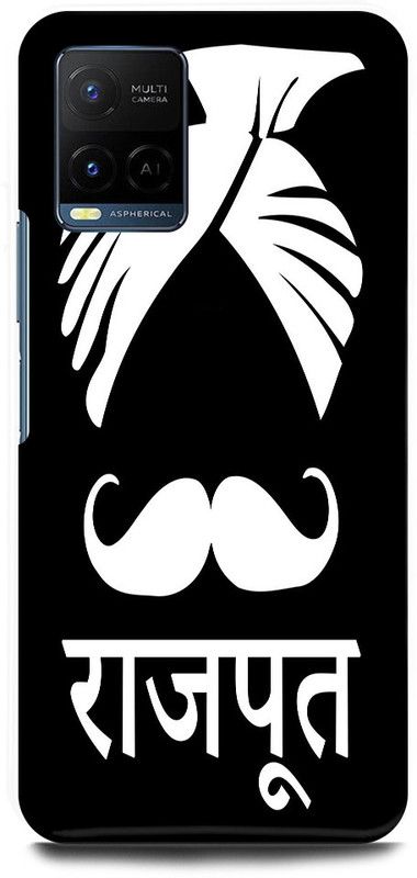 FIKORA Back Cover for Vivo Y21A, V2111, RAJPUT, RAJPOOT, BANNA, SA  (Black, Hard Case, Pack of: 1)