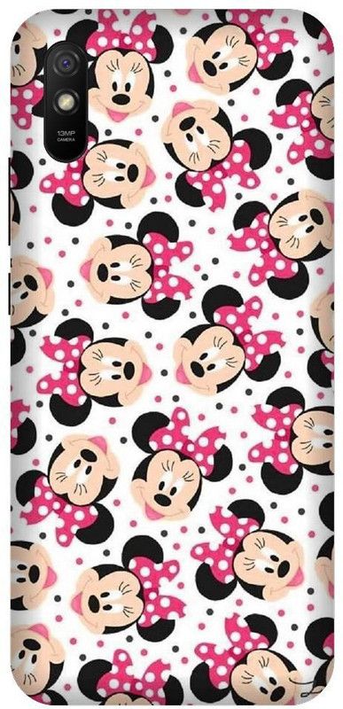 URCHIN Back Cover for Redmi 9i minnie mouse, mickey mouse, cartoon, funny, cute, love, Disney  (Multicolor, Shock Proof, Pack of: 1)