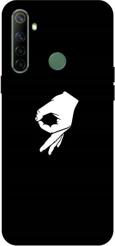URCHIN Back Cover for Realme5i funny, hand, black, wallpapers  (Multicolor, Shock Proof, Pack of: 1)