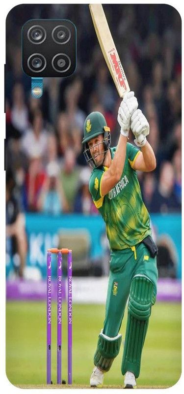 THE NARAYANA COLLECTIONS Back Cover for SAMSUNG GALAXY F32-AB,DE,VILLIERS,VIRAT,KOHLI,RCB  (Multicolor, Hard Case, Pack of: 1)