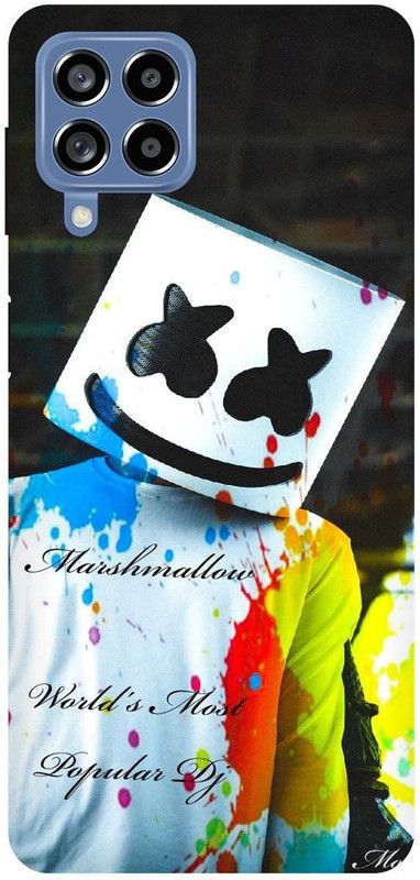 THE NARAYANA COLLECTIONS Back Cover for SAMSUNG GALAXY M53-MARSHMELLO,MASK,JOKER,MASK,SMILE  (Multicolor, Hard Case, Pack of: 1)