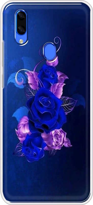 Hansviprint Back Cover for Lava Z93  (Blue, Grip Case, Silicon, Pack of: 1)
