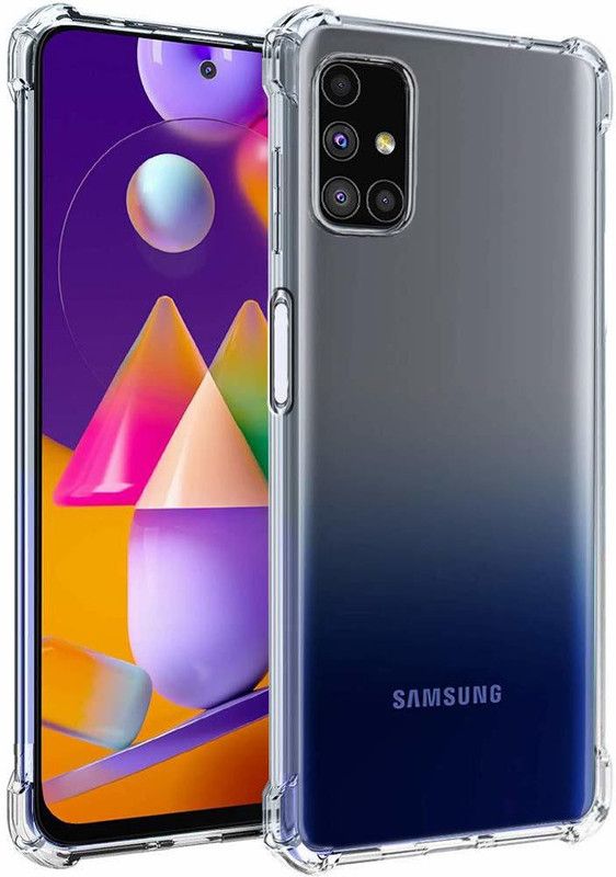 ment Back Cover for Samsung Galaxy M31s  (Transparent, Flexible, Silicon)