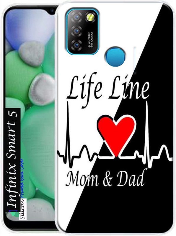 CUTECASE Back Cover for Infinix Smart 5, Infinix Smart 5 Mobile Back Cover  (Multicolor, Dual Protection, Silicon, Pack of: 1)