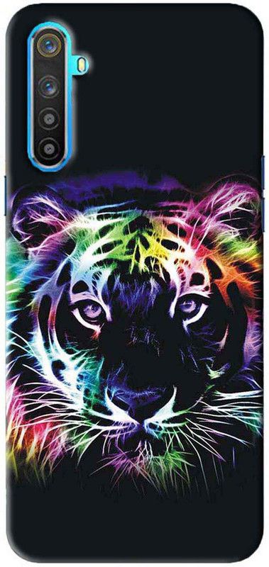 NDCOM Back Cover for Realme 6 Colorful Tiger Printed  (Multicolor, Hard Case, Pack of: 1)