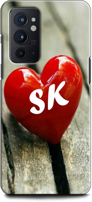 INDICRAFT Back Cover for OnePlus 9RT 5G S K, S LOVES K, NAME, ALPHABET, SK LOVE, HART, BLUE  (Multicolor, Shock Proof, Pack of: 1)