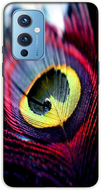 iprinto Back Cover for OnePlus 9 peacock feather Back Cover  (Multicolor, Hard Case, Pack of: 1)