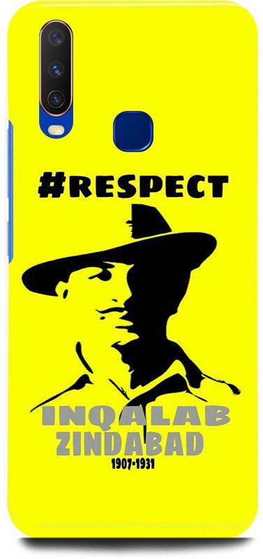 play fast Back Cover for Vivo Y17, 1902 SHAHID, BHAGAT, SINGH, INQALAB, ZINDABAD  (Yellow, Hard Case, Pack of: 1)