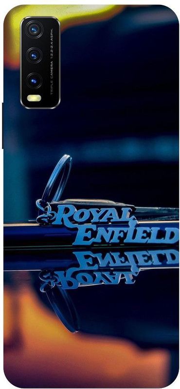 Bluvver Back Cover for Vivo Y20A, Vivo V2052, Printed Royal Enfield ,Bullet,Logo bike Back Cover  (Multicolor, Hard Case, Pack of: 1)
