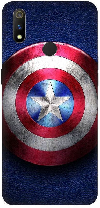 URCHIN Back Cover for Realme 3 Captain America, Superhero, Avengers, End Game, Marval, Comic, Shield, Cute, Chibbi  (Multicolor, Shock Proof, Pack of: 1)