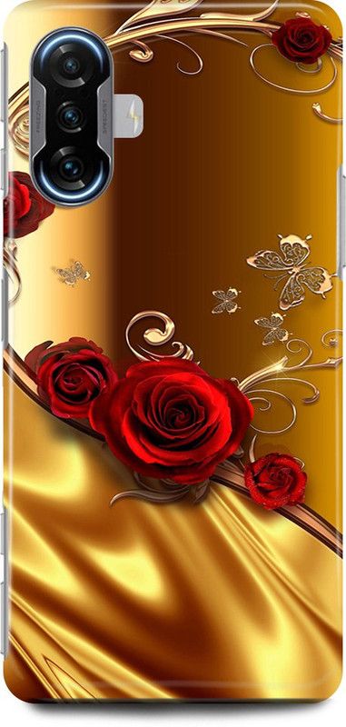 JUGGA Back Cover for POCO F3 GT, GOLDEN, ROSE, DREAM, RED, GOLD, ROSE  (Gold, Hard Case, Pack of: 1)