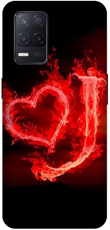 PHONE WALEY.COM Back Cover for Realme 8s (5G) , RMX3381 ,J letter,J name J word , Printed Back Cover  (Red, Hard Case, Pack of: 1)