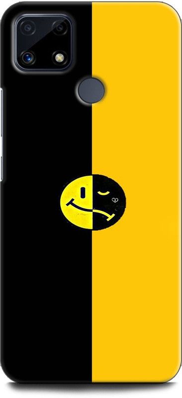 Afterglow Back Cover for Realme C12  (Yellow, Black, Shock Proof, Pack of: 1)