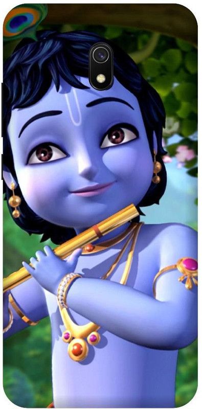 SSMORYA Back Cover for Redmi 8A God Krishna Printed Back Cover  (Multicolor, Waterproof, Pack of: 1)