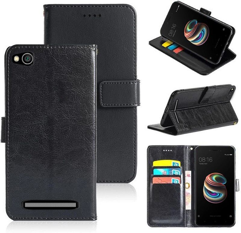 Wowcase Back Cover for Mi Redmi 5A  (Black, Dual Protection, Pack of: 1)