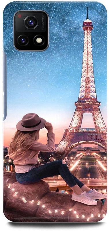 play fast Back Cover for Vivo Y72 5G, V2060 EIFEL, TOWER, PARIS, GIRL, LOVE  (Multicolor, Hard Case, Pack of: 1)