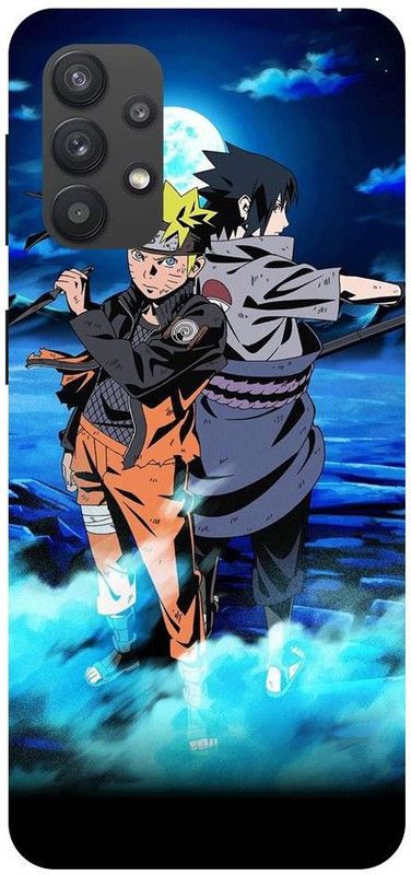 Wall Art Back Cover for SAMSUNG GALAXY M32 (5G) Naruto, Uzumaki, Sasuke Anime Naruto Printed  (Multicolor, Dual Protection, Pack of: 1)