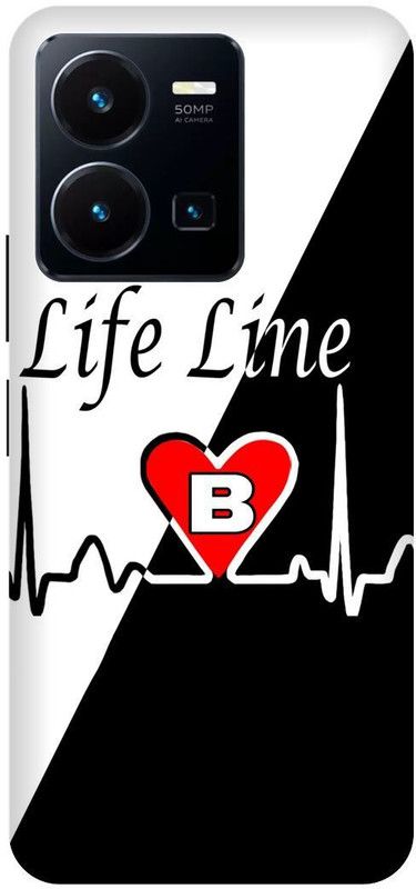 FRONK Back Cover for vivo Y22s, V2206, B, NAME, LETTER, ALPHABET, LIFELINE  (Black, Hard Case, Pack of: 1)