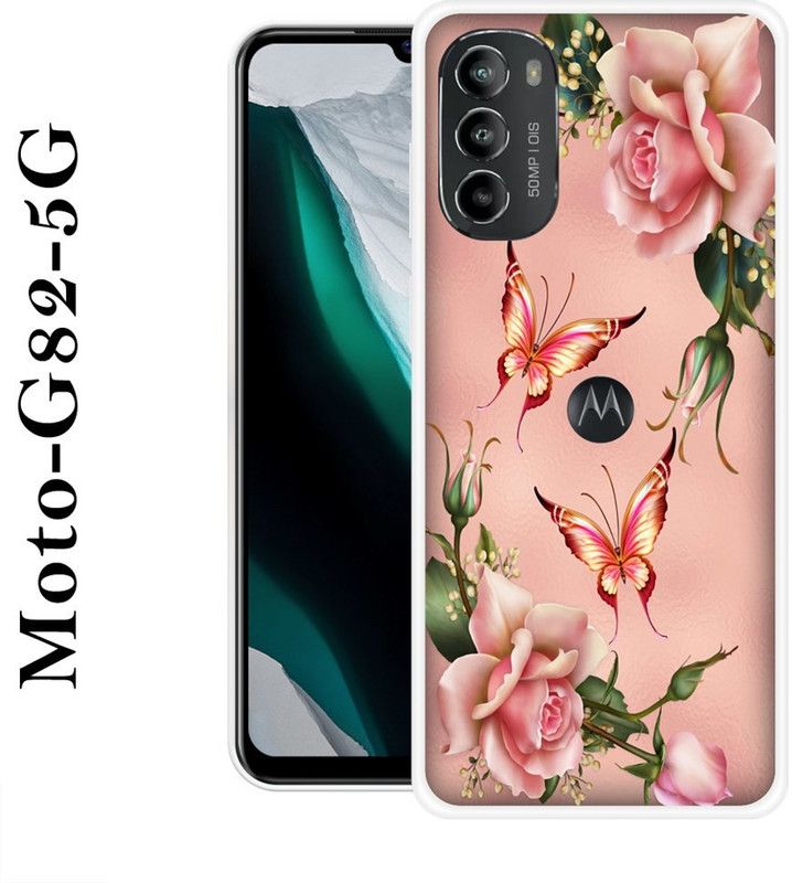 VITARO Back Cover for Motorola Moto G82 5G  (Pink, Green, Grip Case, Silicon)