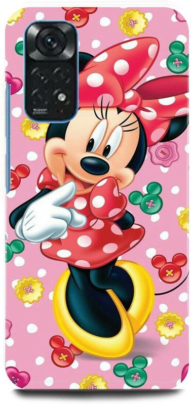 play fast Back Cover for Redmi Note 11S MICKEY, MOUSE, MINNIE, MOUSE, DOLL  (Pink, Hard Case, Pack of: 1)