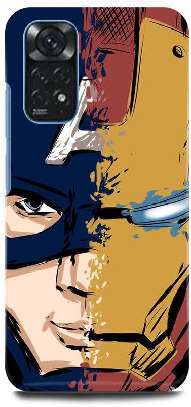 play fast Back Cover for POCO M4 Pro CAPTAIN, AMERICA, IRON, MAN, FACE  (Multicolor, Hard Case, Pack of: 1)