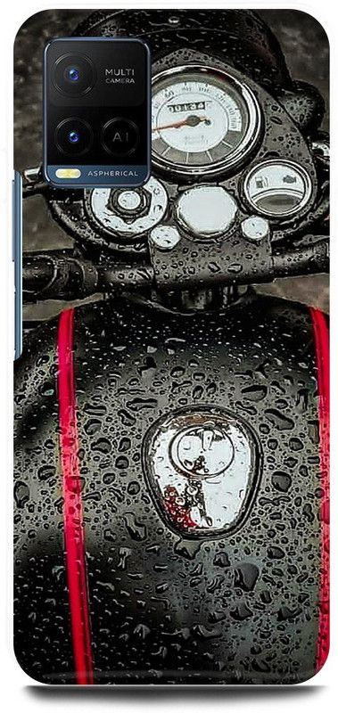 play fast Back Cover for Vivo Y21E ROYAL, ENFIELD, BULLET, CLASSIC, BIKE, LOVER, RACER  (Grey, Hard Case, Pack of: 1)