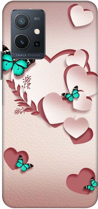 AEKANSH Back Cover for Vivo Y75 5G  (Pink, Green, Pack of: 1)
