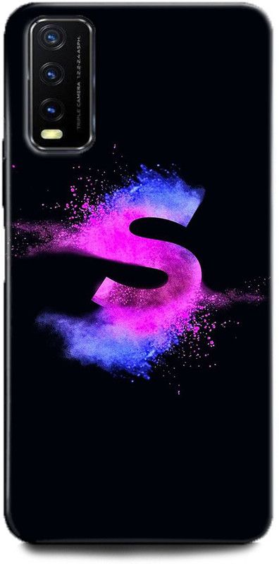INDICRAFT Back Cover for Vivo Y12G, V2068 S, S LETTER, S ALPHABET  (Multicolor, Dual Protection, Pack of: 1)