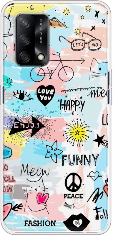 Oye Stuff Back Cover for Oppo F19  (Multicolor, Grip Case, Silicon, Pack of: 1)