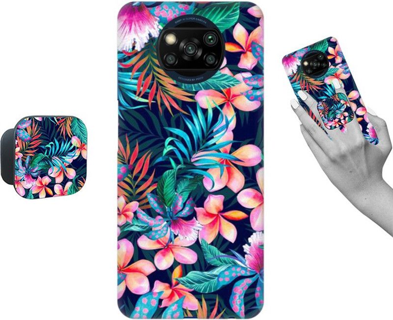 COBIERTAS Back Cover for Poco X3  (Multicolor, Cases with Holder, Pack of: 1)
