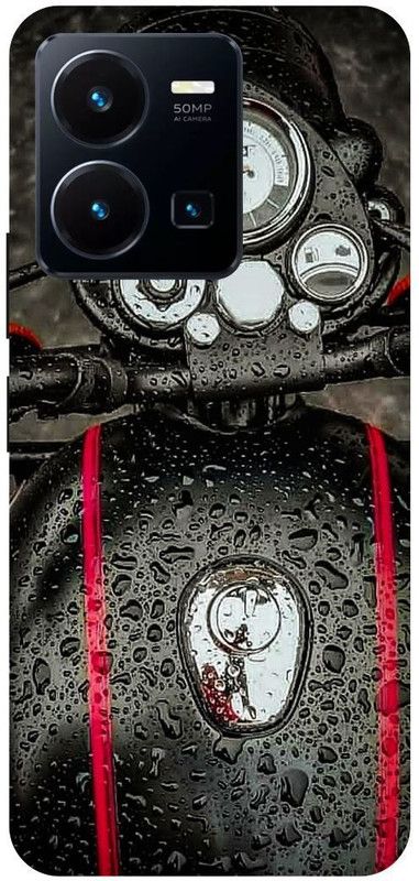 FRONK Back Cover for vivo Y22, V2207, ROYAL, ENFIELD, BULLET, CLASSIC, BIKE, LOVER, RACER  (Grey, Hard Case, Pack of: 1)