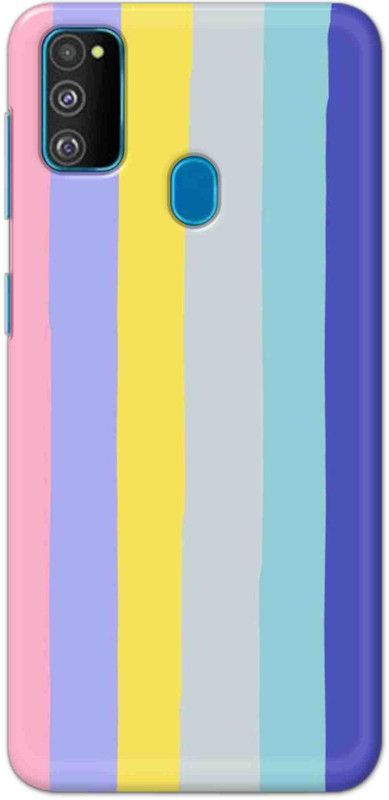 NDCOM Back Cover for Samsung Galaxy M30s Color Stripe Pattern Printed  (Multicolor, Hard Case, Pack of: 1)