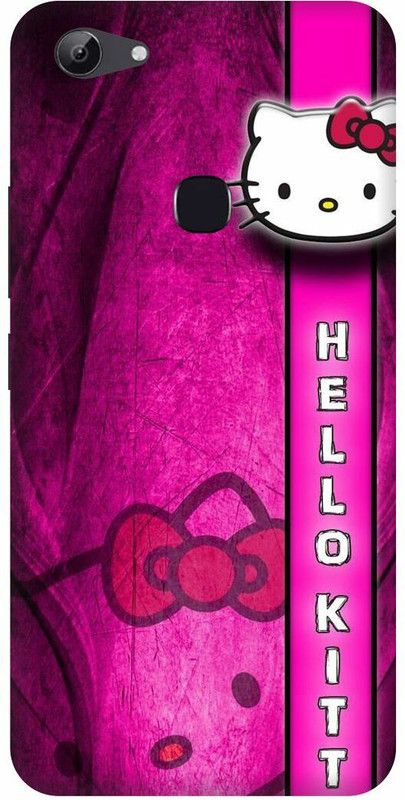 FRONK Back Cover for vivo Y81, vivo 1803 HELLO, KITTY, BACK, COVER  (Pink, Hard Case, Pack of: 1)